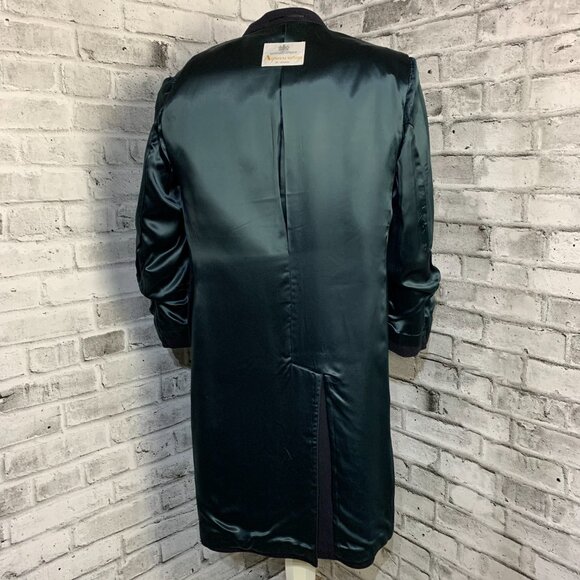 Vintage 1989 Aquascutum Cashmere Wool Blend Overcoat Long Pea Coat - Picture 8 of 15